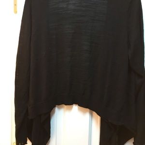 Black asymmetrical light weight sweater